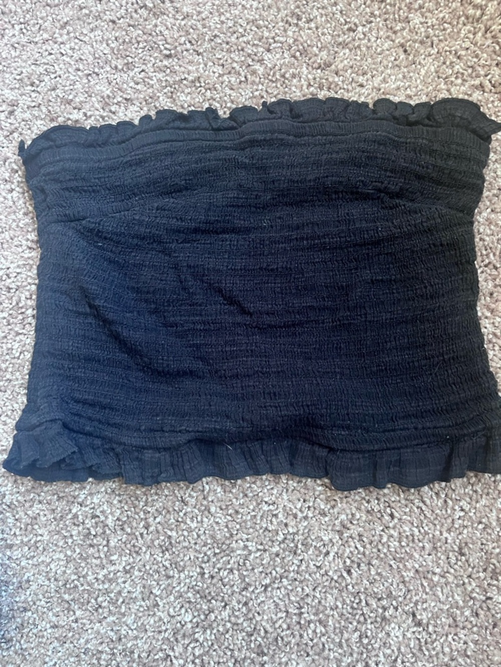 Urban Outfitters Smocked Strapless Tube Top in Black